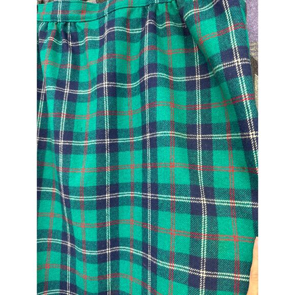 Pendleton Pencil Skirt Tartan Plaid Scottish Wool 16 Vintage Academia Green - Picture 2 of 6